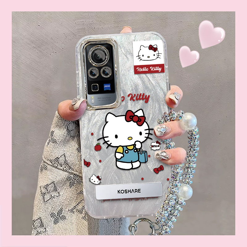 羽纱kt猫vivoX60Pro手机壳V2047A情侣全包防摔高级男女可爱套外壳