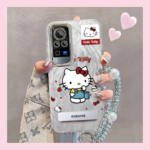 羽纱kt猫vivoX60Pro手机壳V2047A情侣全包防摔高级男女可爱套外壳