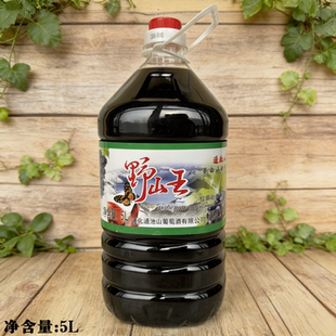 10斤甜型低度果味酒微醺 通池山通化野山王葡萄水果配制酒5升桶装