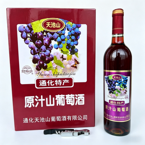 天池上通化原汁山葡萄酒7度750ml