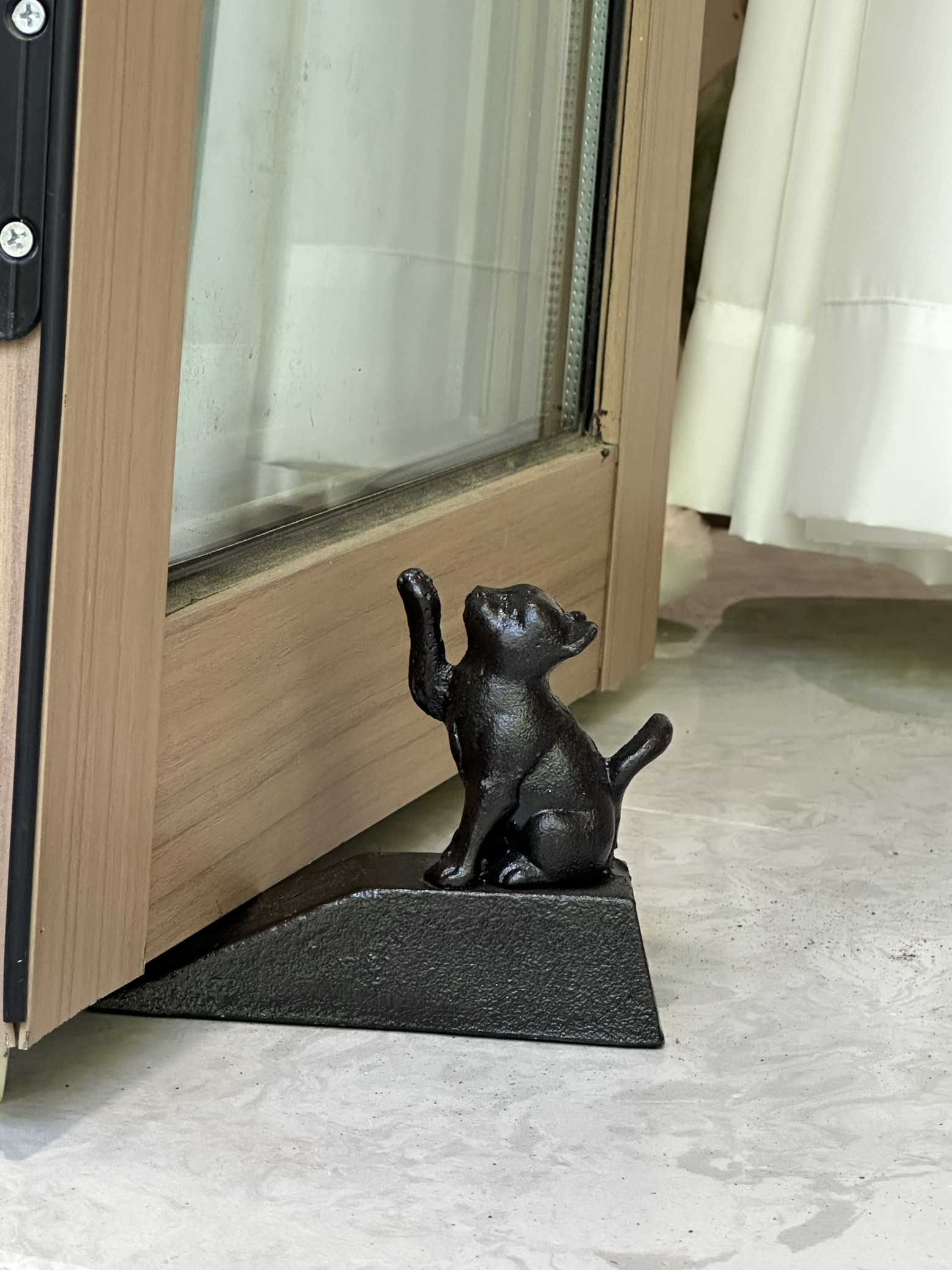 复古铸铁猫顶门器 防风门阻 防撞门挡门楔子创意免打孔卡通门图片