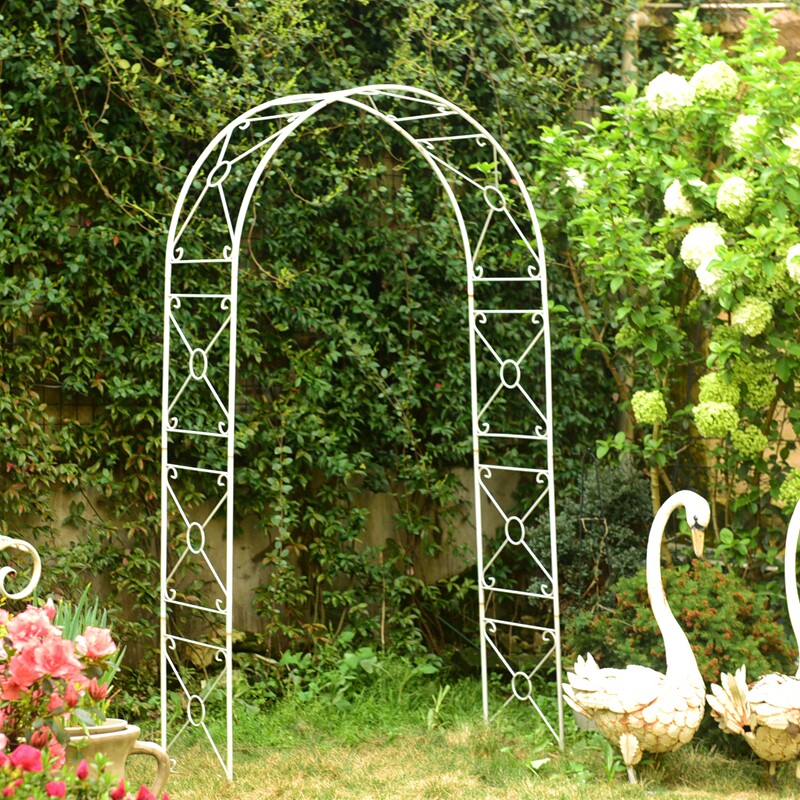 欧式铁玫瑰艺拱门 庭院花卉绿植 藤本月季架 花园店主推荐
