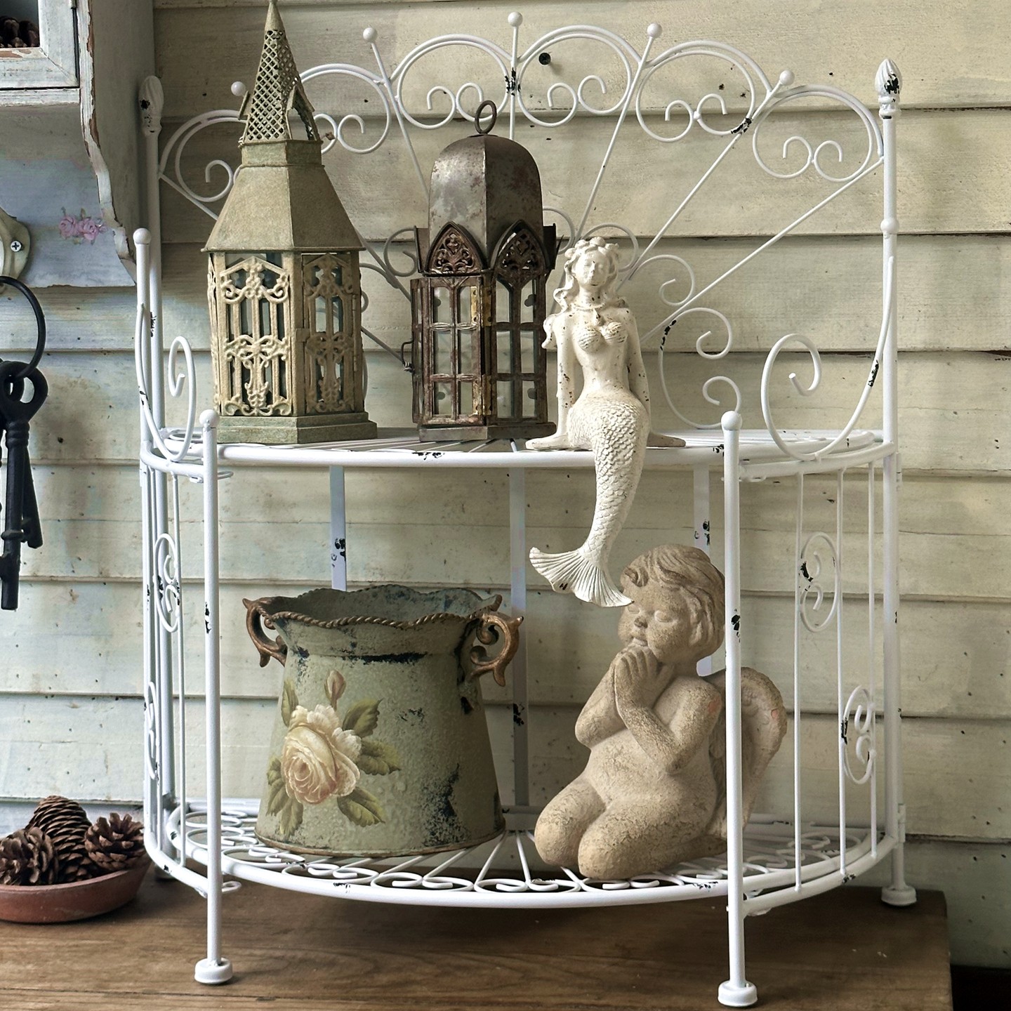 铁艺二层桌面花园杂货架壁挂置物架半圆二层花架,鲜花速递/花卉仿真/绿植园艺,花架,淘宝优惠券,粉丝福利购,淘宝优惠卷