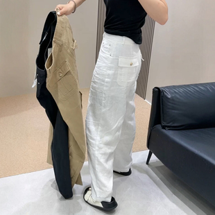天丝亚麻阔腿休闲裤女夏季薄款2026新款夏天大码胖mm显瘦弯刀裤子