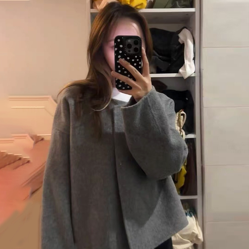 女双面羊绒大衣轻奢风小个子外套