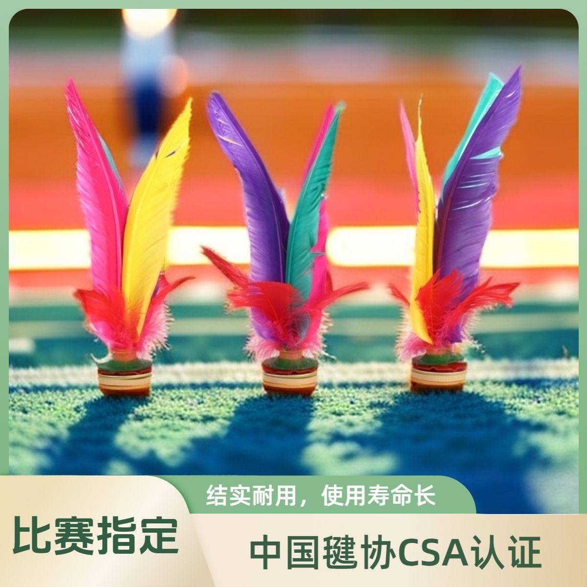 新健大花毽子XJ2008比赛专用鹅毛毽球成人学生毽协CSA认证