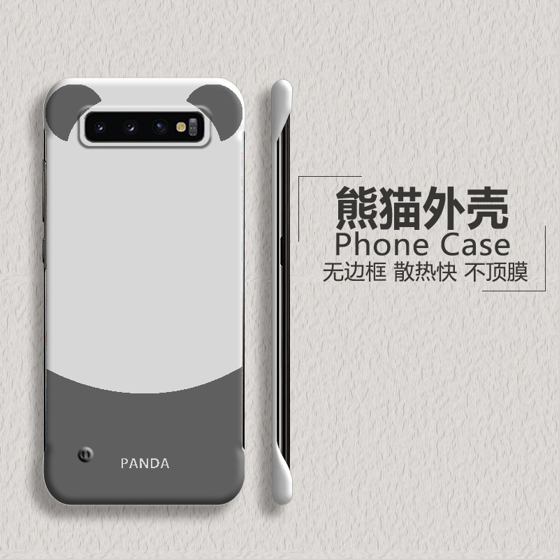适用三星galaxys10手机壳note10+半包note9熊猫s10+无边框s9散热note10超薄磨砂s9+男女新款保护套创意硬外壳