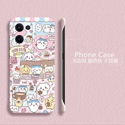 送挂环蜡笔小新适用opporeno12手机壳reno14无边框reno13散热reno11新款reno10半包ren9超薄7se硬壳8防摔套女