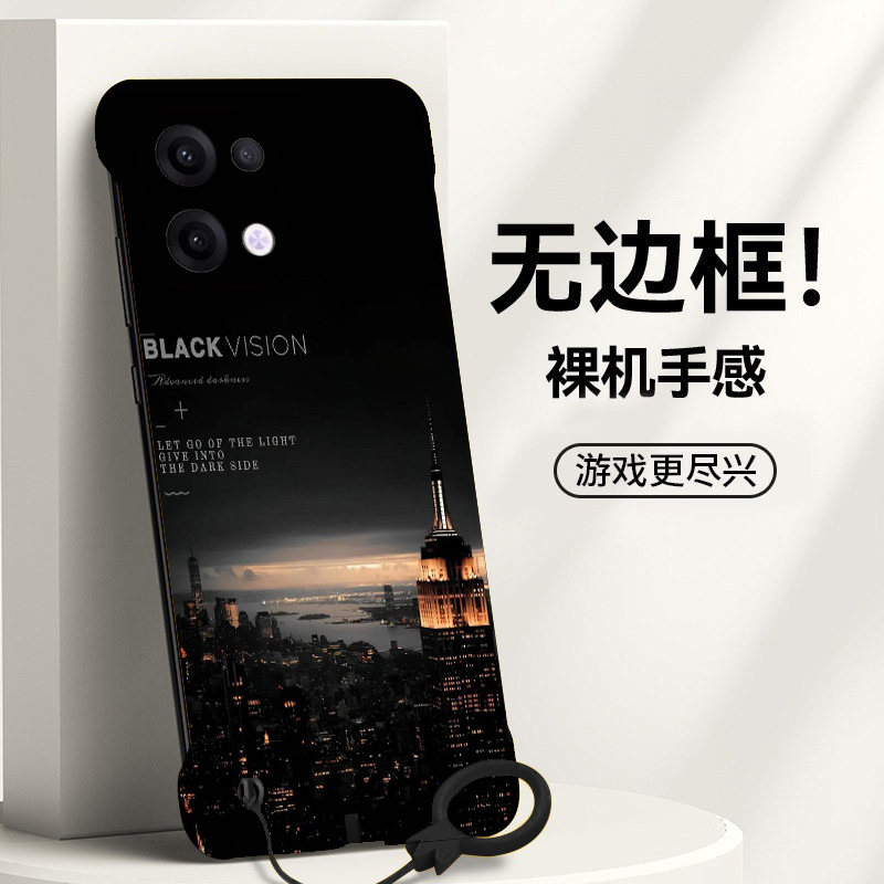 送挂环纽曼哈顿适用oppofindx9手机壳x8s无边框x7ultra散热x6新款x5半包a3pro薄a2pro硬A2女x3保护x8s+套5g