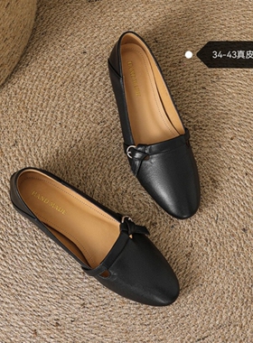 大码单鞋女41-43码特大码英伦风小皮鞋42乐福百搭乐福鞋 40.41