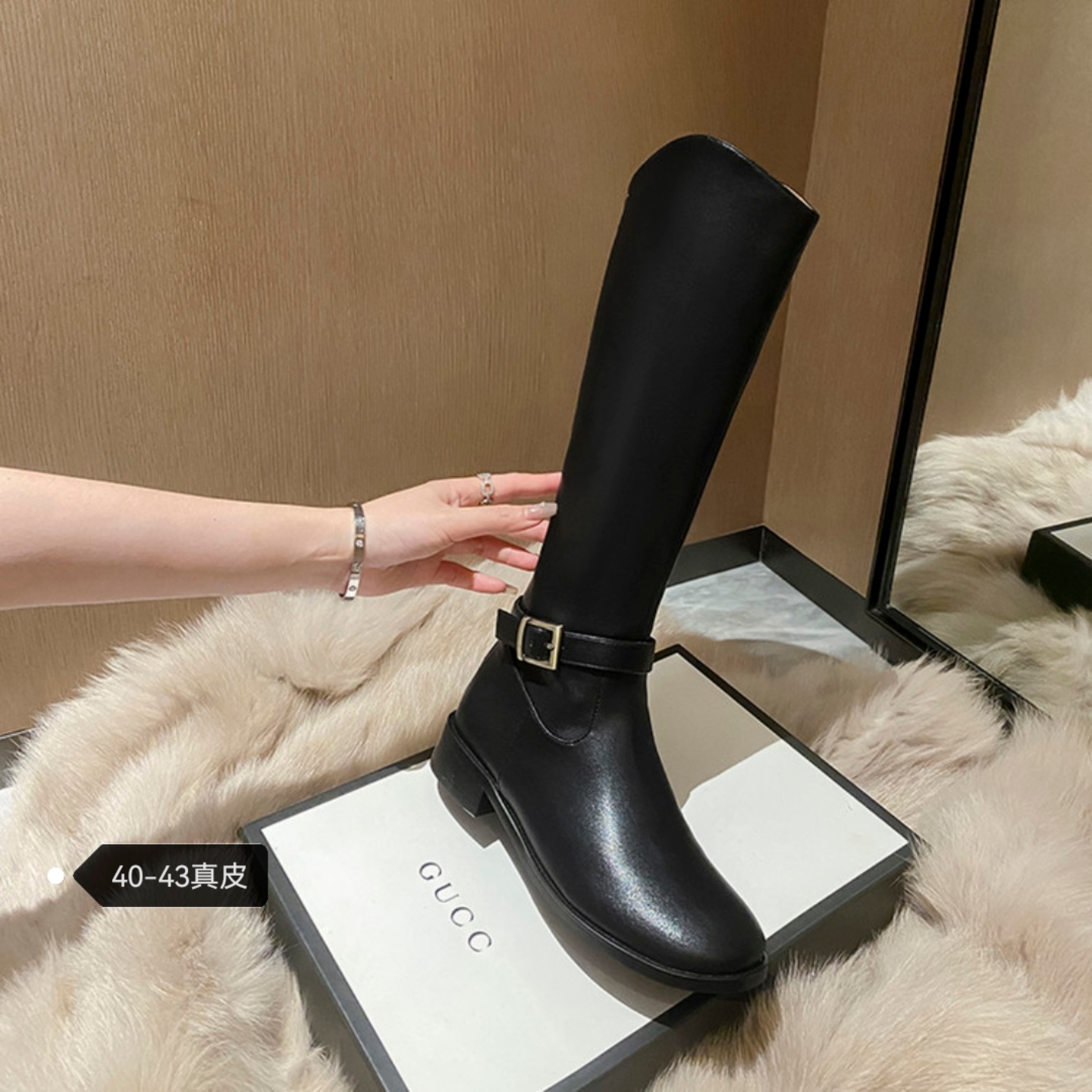 高筒靴40.41.42.43码大号女靴