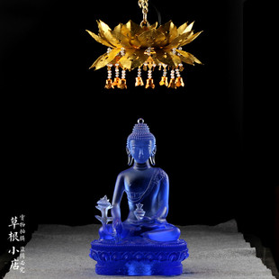 琉璃药师佛菩萨天盖挂饰新款装饰品鎏金璎珞幢幡宝盖佛具天棚支架