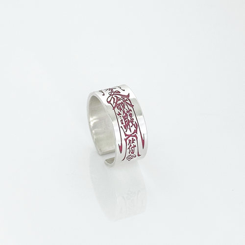 999纯银戒指手工朱砂护身符戒指