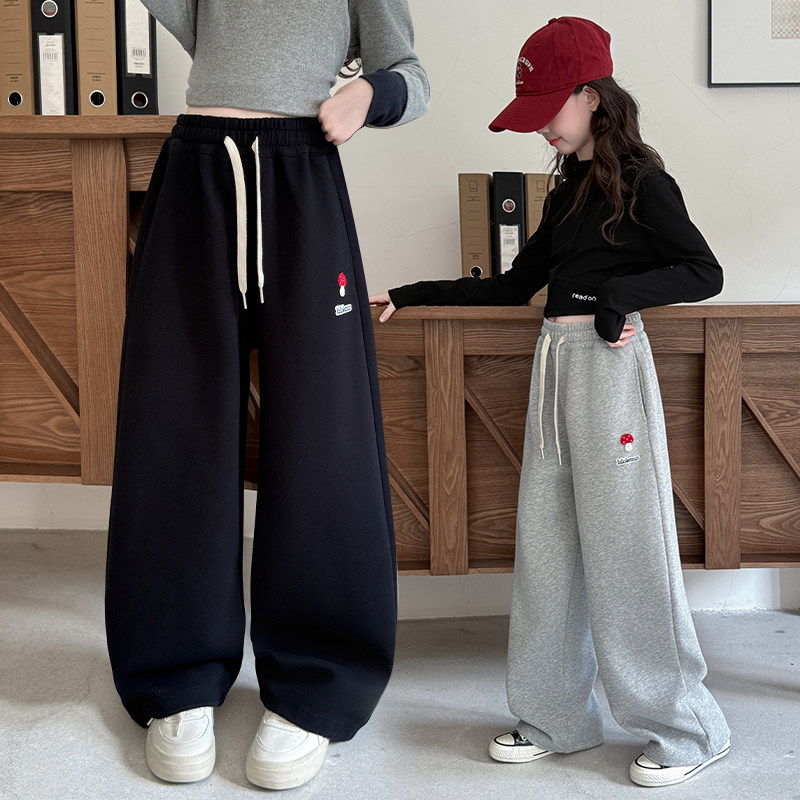 女童春秋休闲裤2026新款中大童女孩洋气蘑菇针织卫裤休闲运动裤子,童装/婴儿装/亲子装,裤子,淘宝优惠券,粉丝福利购,淘宝优惠卷