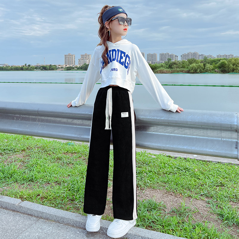 女童装春装套装网红炸街洋气大童女孩春秋款儿童运动休闲时髦衣服