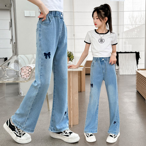 女童洋气喇叭裤夏季薄款2026新款