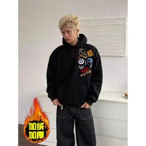 网图 冬季卫衣男加绒加厚保暖长袖t恤连帽开衫打底衫hw012 p55，男装T恤，星座204-3