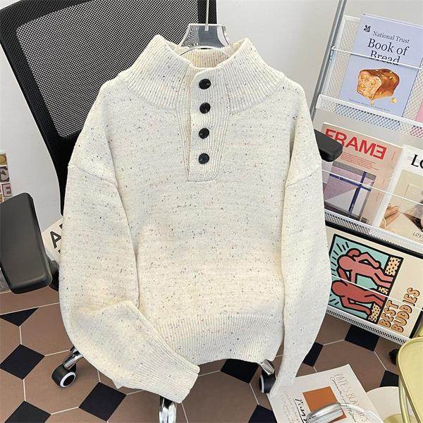 美式复古半高领针织衫男春季潮牌宽松休闲毛衣潮my403p50，男装针织衫/毛衣，星座204-3