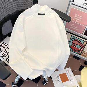 德绒半高领打底衫男冬季宽松简约纯色百搭保暖长袖t恤my3817 p35图片
