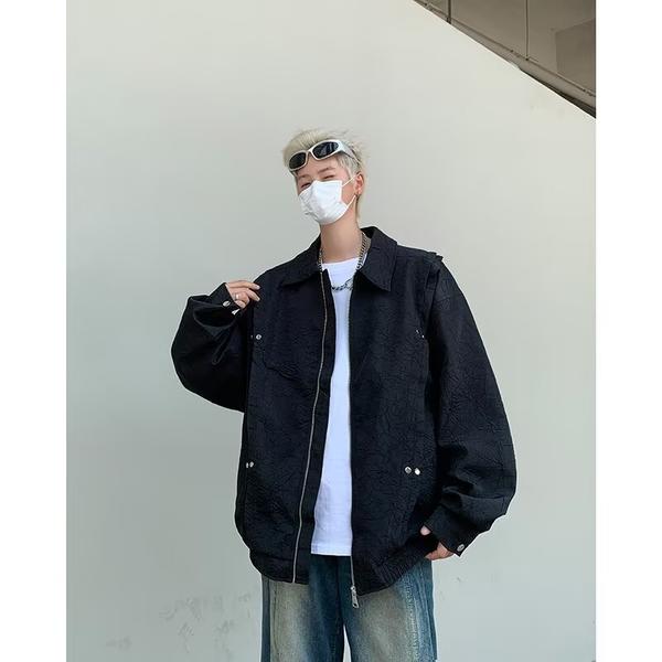 美式复古褶皱牛仔外套男春季潮牌宽松休闲夹克上衣jk168p67,男装工装外套,星座204-3