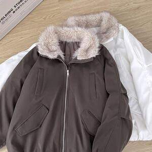 冬季毛领连帽棉服男加厚保暖棉衣外套棉袄潮m315 p95图片