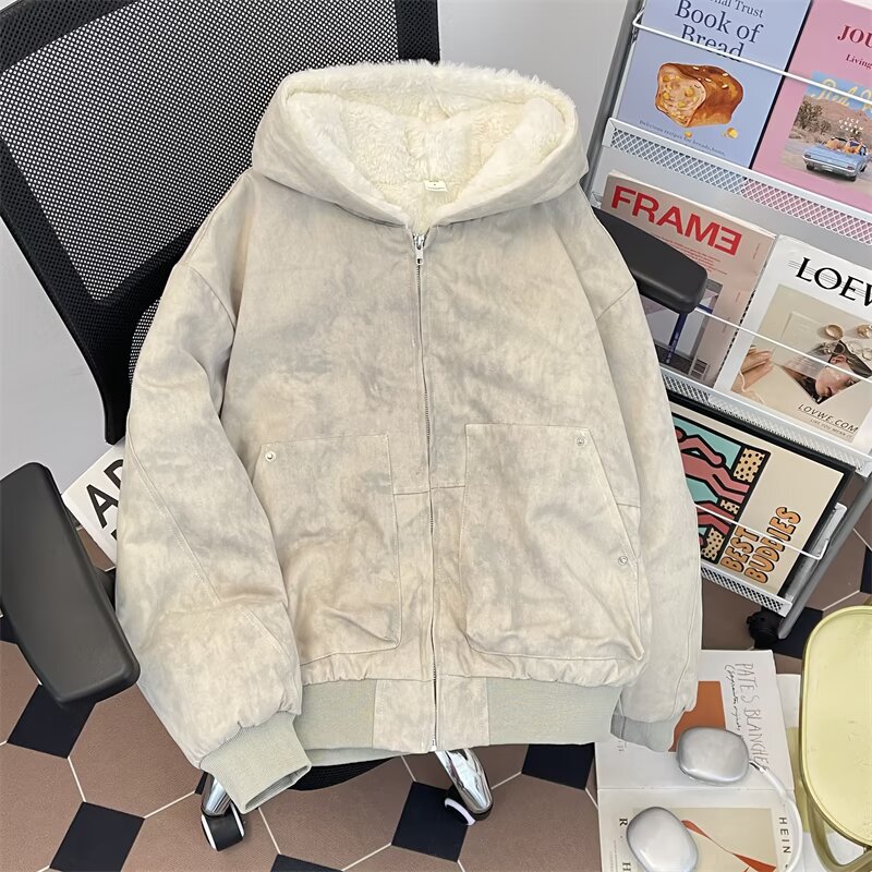 高品水洗棉兔毛绒内里棉衣简约气质保暖文艺慵懒百搭棉服m95p110,男装棉衣,星座204-3