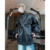 美式复古立领黑色pu皮机车服外套男潮流痞帅皮衣外套py172 p60,男装皮衣,星座204-3, 美式复古立领黑色pu皮机车服外套男潮流痞帅皮衣外套py172 p60,男装皮衣,星座204-3,