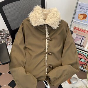 棉服文艺简约日系百搭潮流原宿气质慵懒时尚保暖棉衣m316 p105图片
