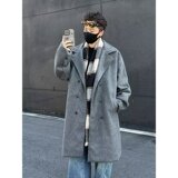 长款风衣外套男秋装宽松系带显瘦大衣流行高级感外套ny617p75，男装风衣，星座204-3