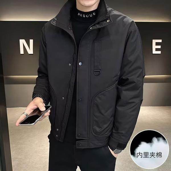 网图美式复古立领工装棉服男冬季加厚保暖棉衣外套m09p75，男装棉衣，星座204-3