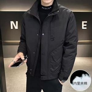 网图 美式复古立领工装棉服男冬季加厚保暖棉衣外套m09 p75，男装棉衣，星座204-3