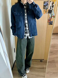 美式水洗工装夹克外套男春季复古撞色翻领飞行外套jk7707 p65图片