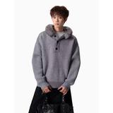 冬季连帽毛衣男加绒加厚保暖针织衫潮牌痞帅毛领毛衣my5829p72，男装针织衫/毛衣，星座204-3