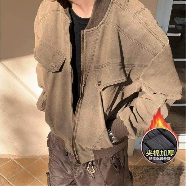 网图美式复古工装夹克男冬季潮牌宽松休闲棉服外套m96p88，男装夹克，星座204-3