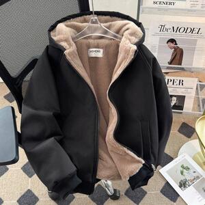 冬季加厚连帽棉衣外套男宽松保暖情侣棉服m9922 p100图片