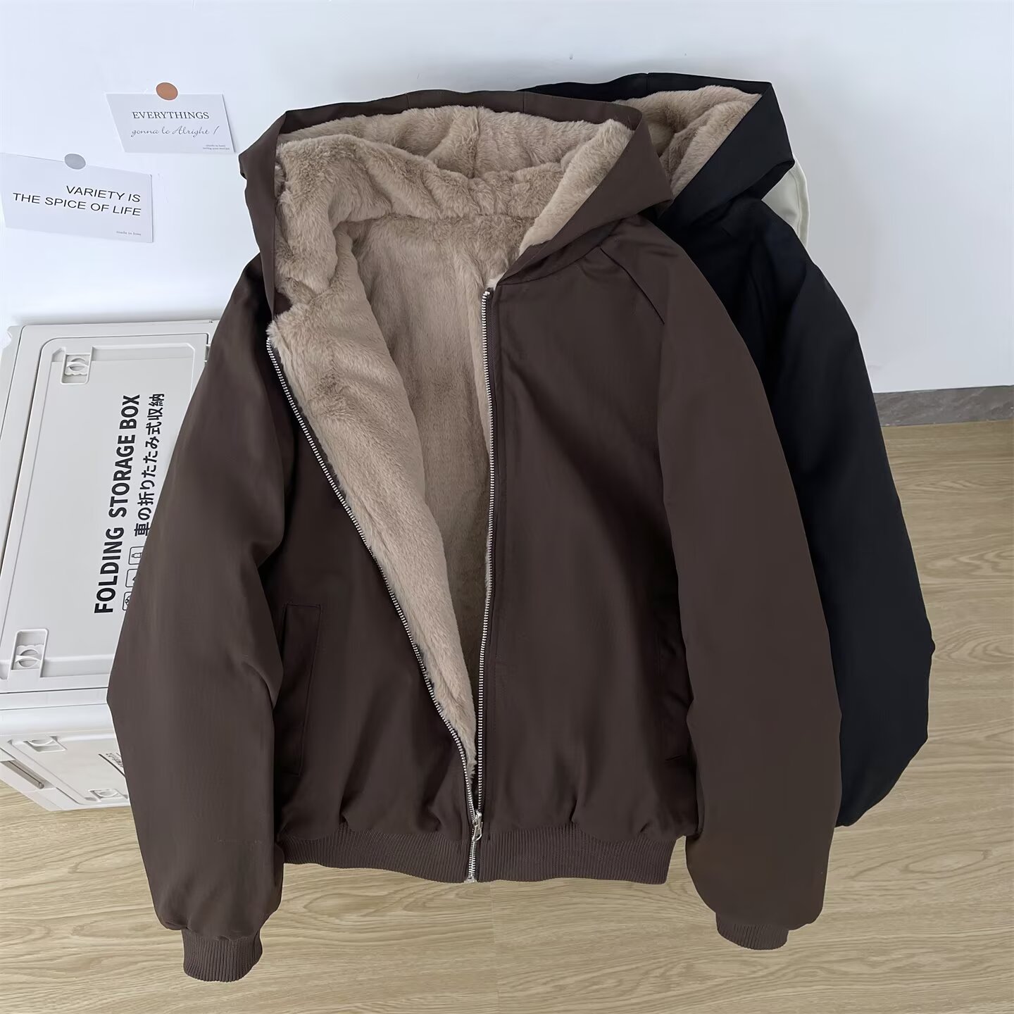 两面穿外套棉衣男女冬季慵懒风棉袄休闲连帽棉服袄子m21p100，男装棉衣，星座204-3