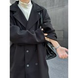 长款风衣外套男秋装宽松系带显瘦大衣流行高级感外套ny617p75，男装风衣，星座204-3