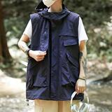 日系机能工装马甲男夏季多口袋背心户外复古连帽坎肩mj6706p50，男装背心/马甲，星座204-3