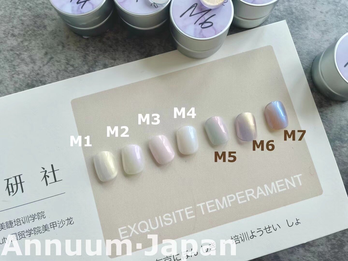 日本品牌annuum罐装人鱼姬偏光m系列 日式美甲光疗胶甲油胶