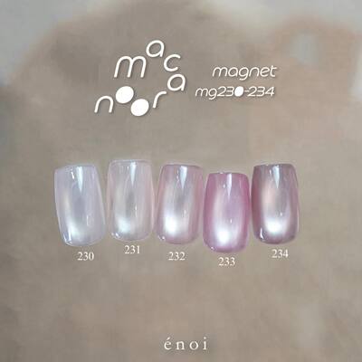 日本enoi2026年新款macaroon 2um磁粉白开水猫眼胶 马卡龙色系