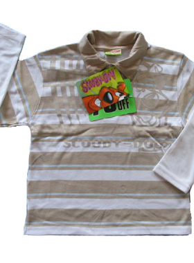 乐天BABY*SCOOBY DOO次品 7-8岁男童全棉长袖T恤POLO衫