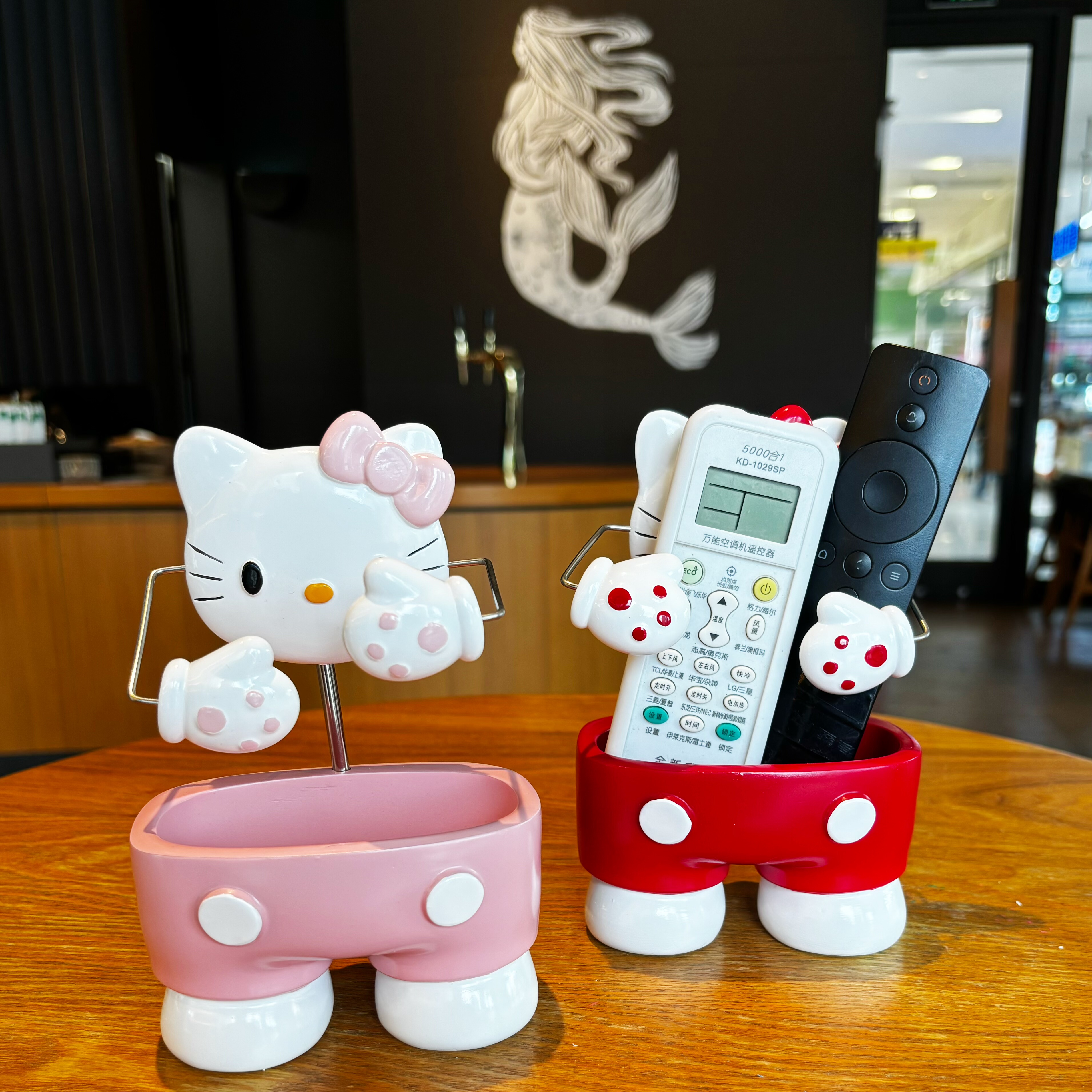 遥控器收纳客厅茶几玄关Kitty可爱桌面收纳盒手机卡通摆件装饰
