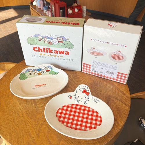 日单HelloKitty盘子陶瓷拉面碗凯蒂猫闺蜜儿童礼物吉伊小八乌萨奇
