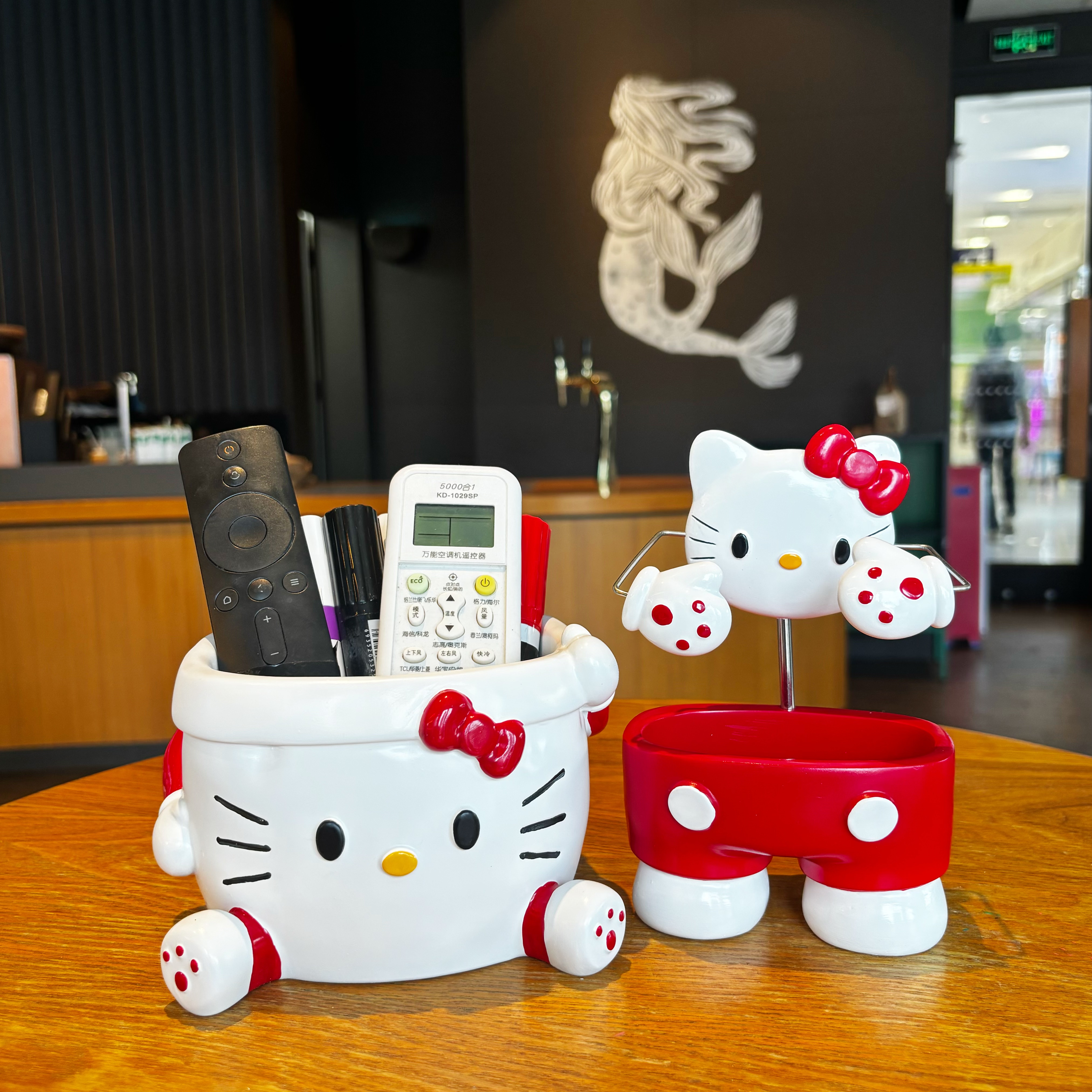 遥控器茶几收纳盒客厅创意可爱Kitty猫卡通桌面纸巾整理盒电视柜