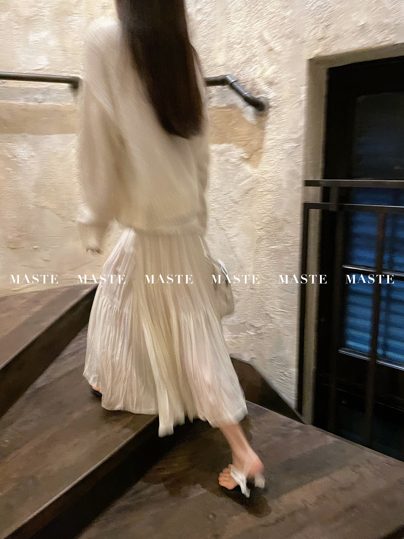 MASTE8/3New!月光褶皱半裙