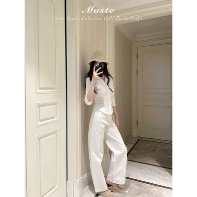 MASTE  漫步哈德逊 好版型神裤 老钱感白牛仔