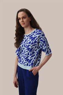 sandwich_三文治荷兰 夏女短袖休闲时尚款圆领针织上衣1839