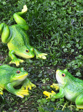 青蛙摆件盆景假山鱼缸工艺品造景