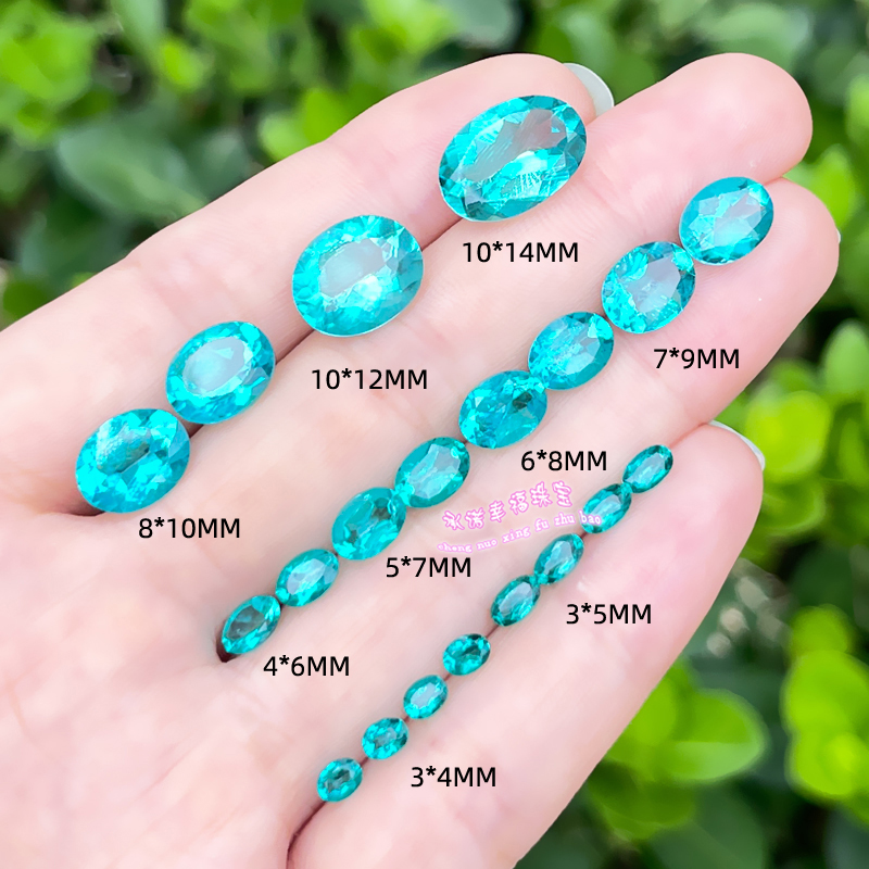 天然戒面圆形托帕石裸石戒面