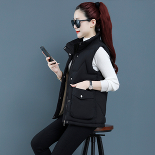 短款 宽松加厚棉马甲女冬季 背心女外穿 羽绒棉坎肩外套韩版 2025新款